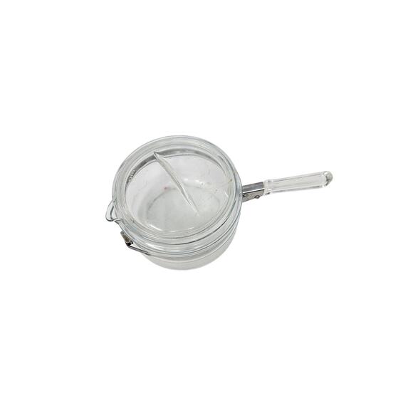 Vintage Mid Century Pyrex Flame Ware Sauce Pot Pan Glass US Made 1.5 qt Clear - Picture 5 of 5